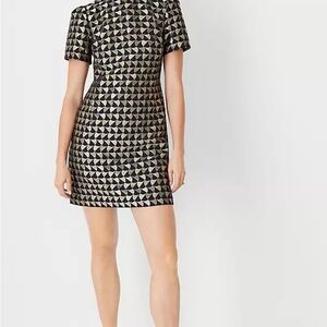 Ann Taylor Black and Gold Dress